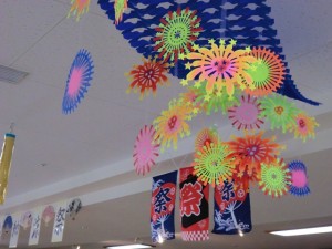 夏祭り飾りつけ