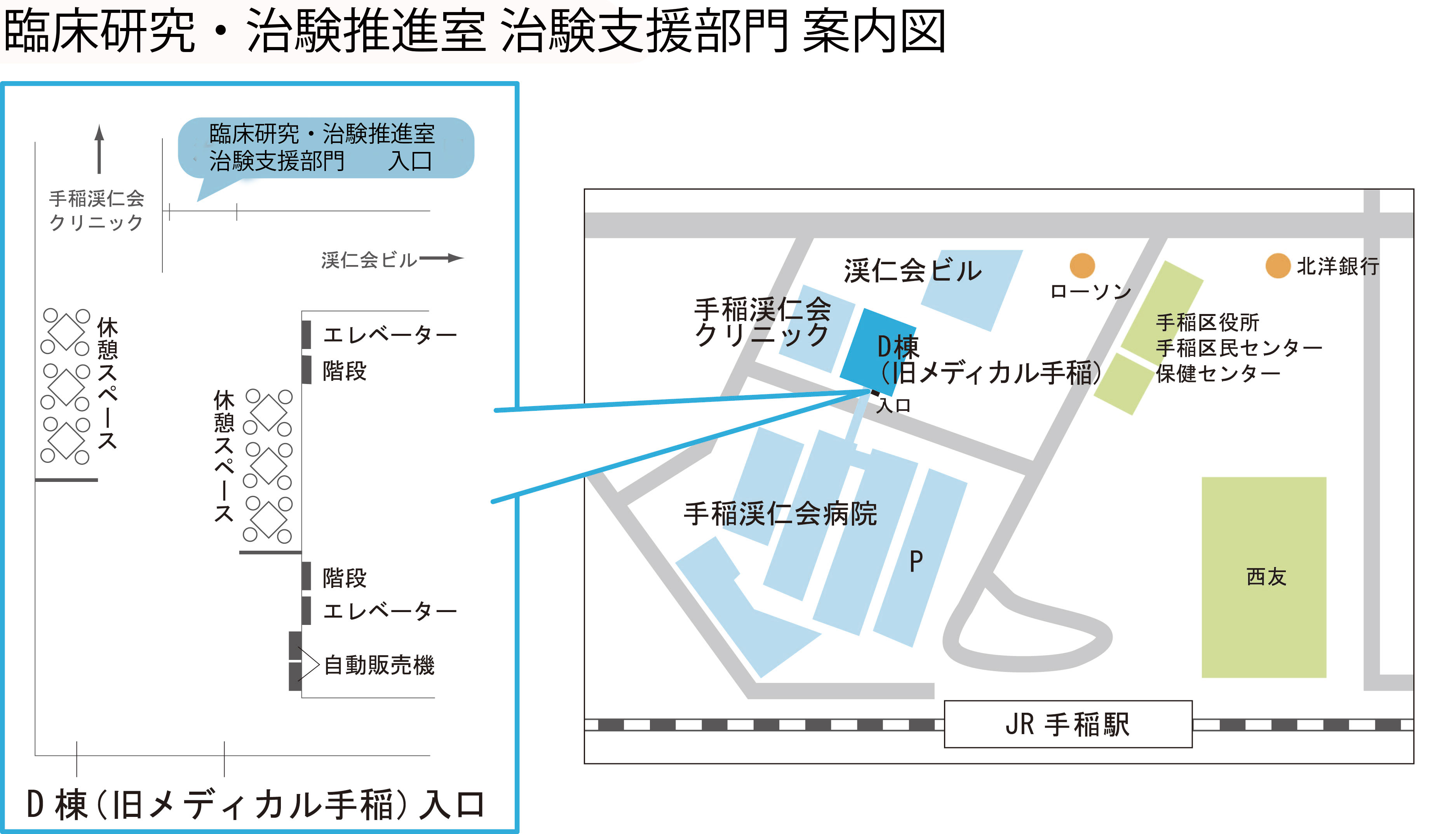 臨床研究・治験推進室 治験支援部門MAP　画像