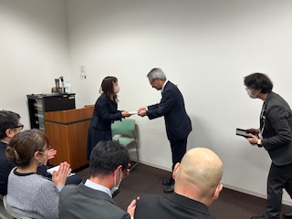 最高責任者年頭挨拶並びに永年勤続者表彰式