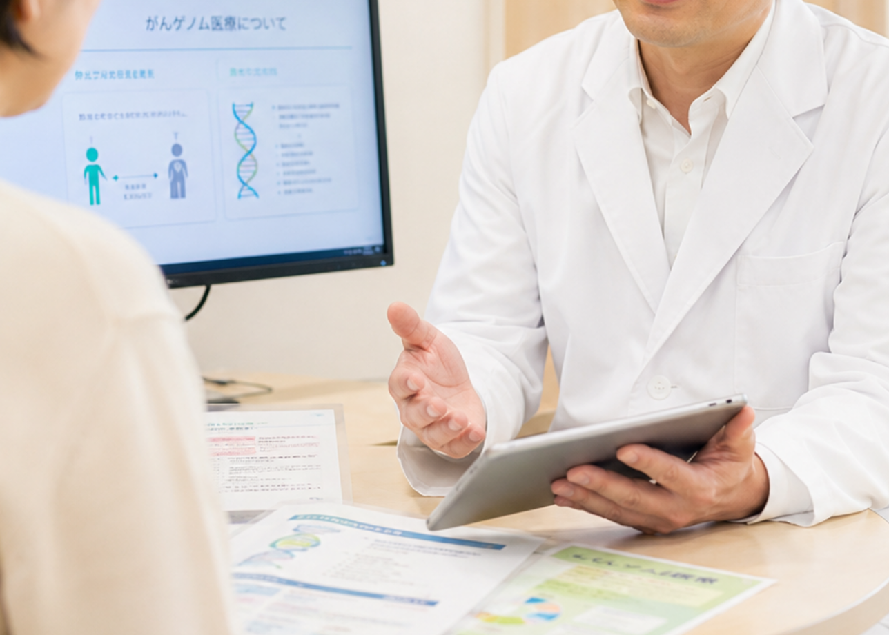 がんゲノム医療について説明する医師